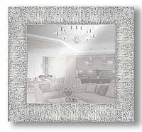 Зеркало настенное в раме Factura Textured silver 49.5х49.5 см серебро