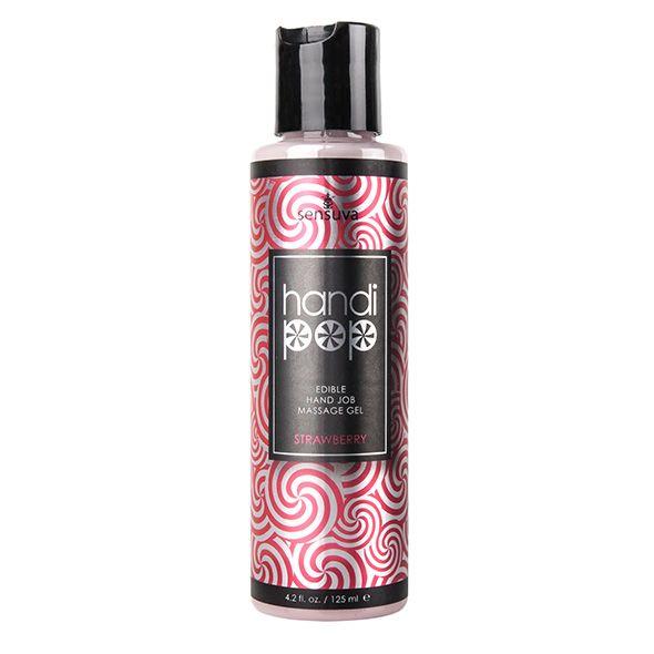 Смачний гель для мастурбації та орального сексу Sensuva - Handipop Strawberry Hand Job Massage Gel (125 мл)