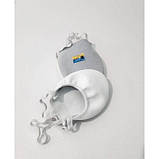 Білі напівчешки шкіряні на резинці Vlad & K, фото 2