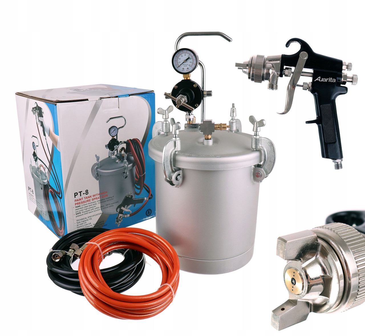 Агрегат окрасочный (красконагнетательный бак) 8л с краскопультом в ...