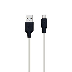 USB кабель Hoco X21 Silicone micro USB Black-White, фото 2