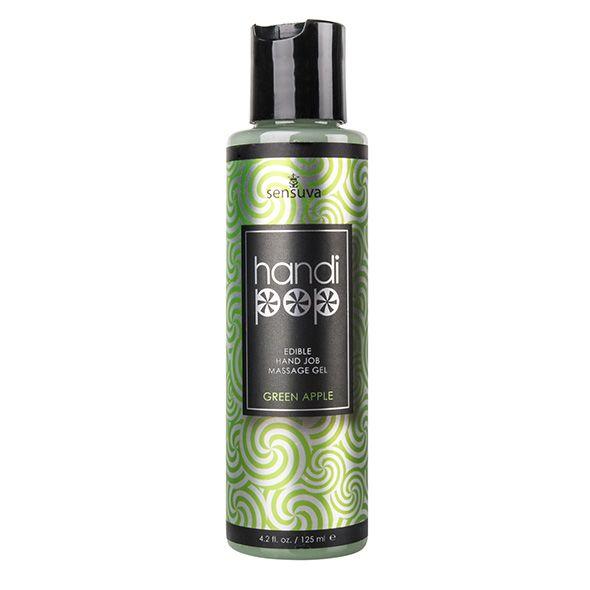 Смачний гель для мастурбації Sensuva - Handipop Green Apple Hand Job Massage Gel (125 мл)