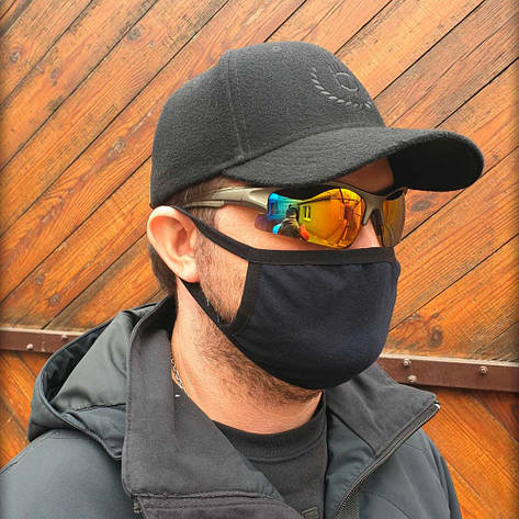 Маска багаторазова чорна, фото 2