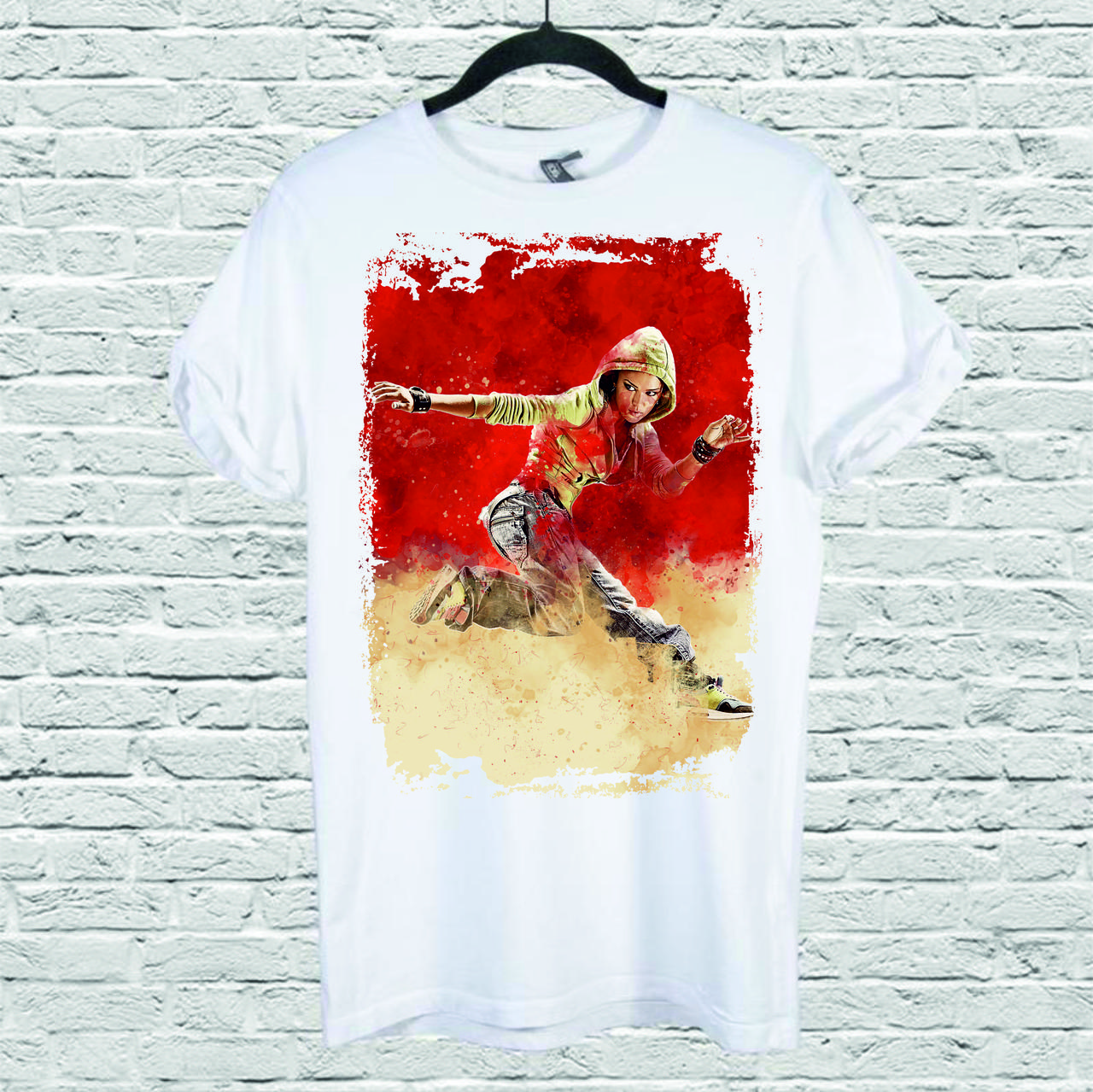 Футболка YOUstyle Dancing girl 0149 XS White