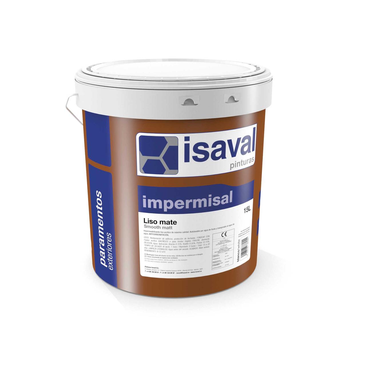 Фасадна гідроізоляційна фарба Імпермісаль Лісо ISAVAL 15л≈150м²/шар