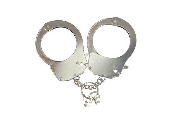 Наручники для сексу БДСМ Adrien Lastic Handcuffs Metallic