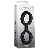 Силіконові чорні кайданки Doc Johnson The Cuffs Large - Black, фото 2