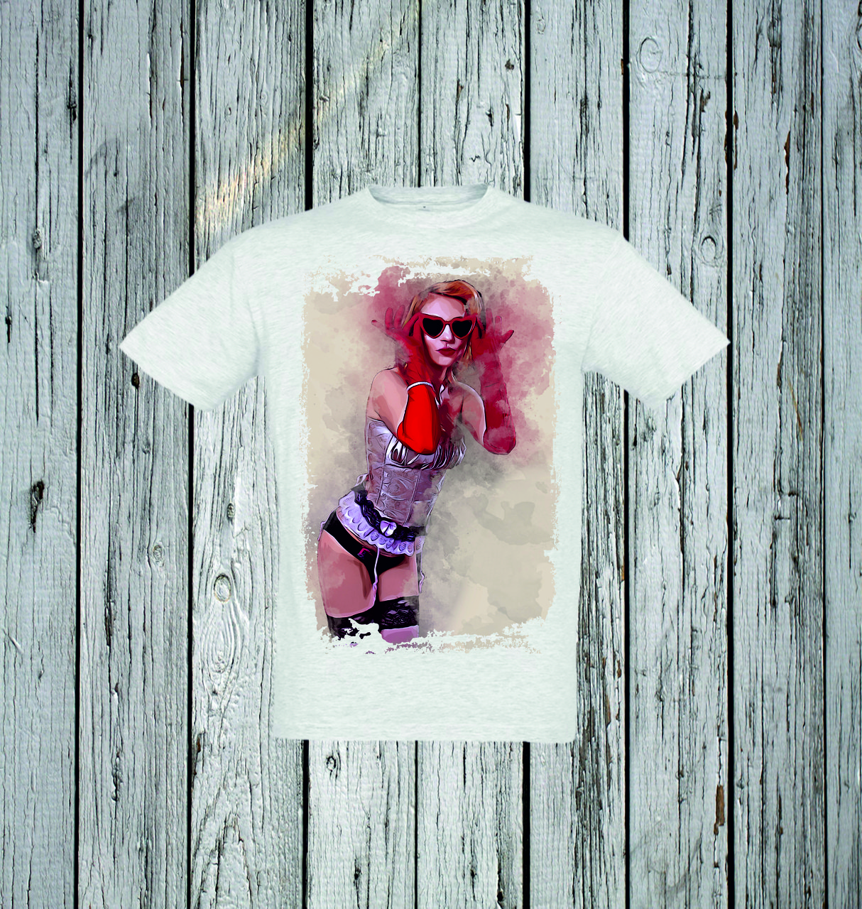 Футболка YOUstyle Burlesque 0156 XL Light Gray