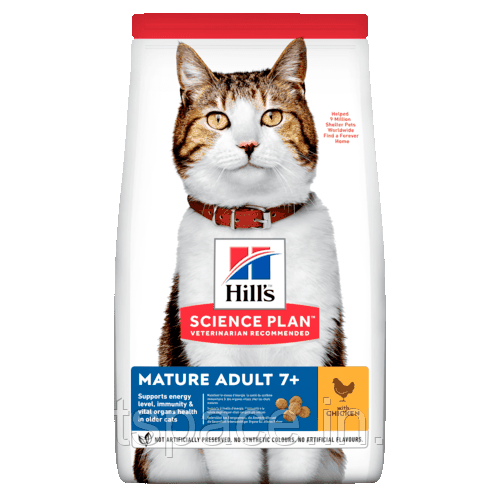Корм Hill's SP Mature Adult 7+ Сhicken (Хіллс для котів похилого віку з куркою), 1,5кг., фото 1