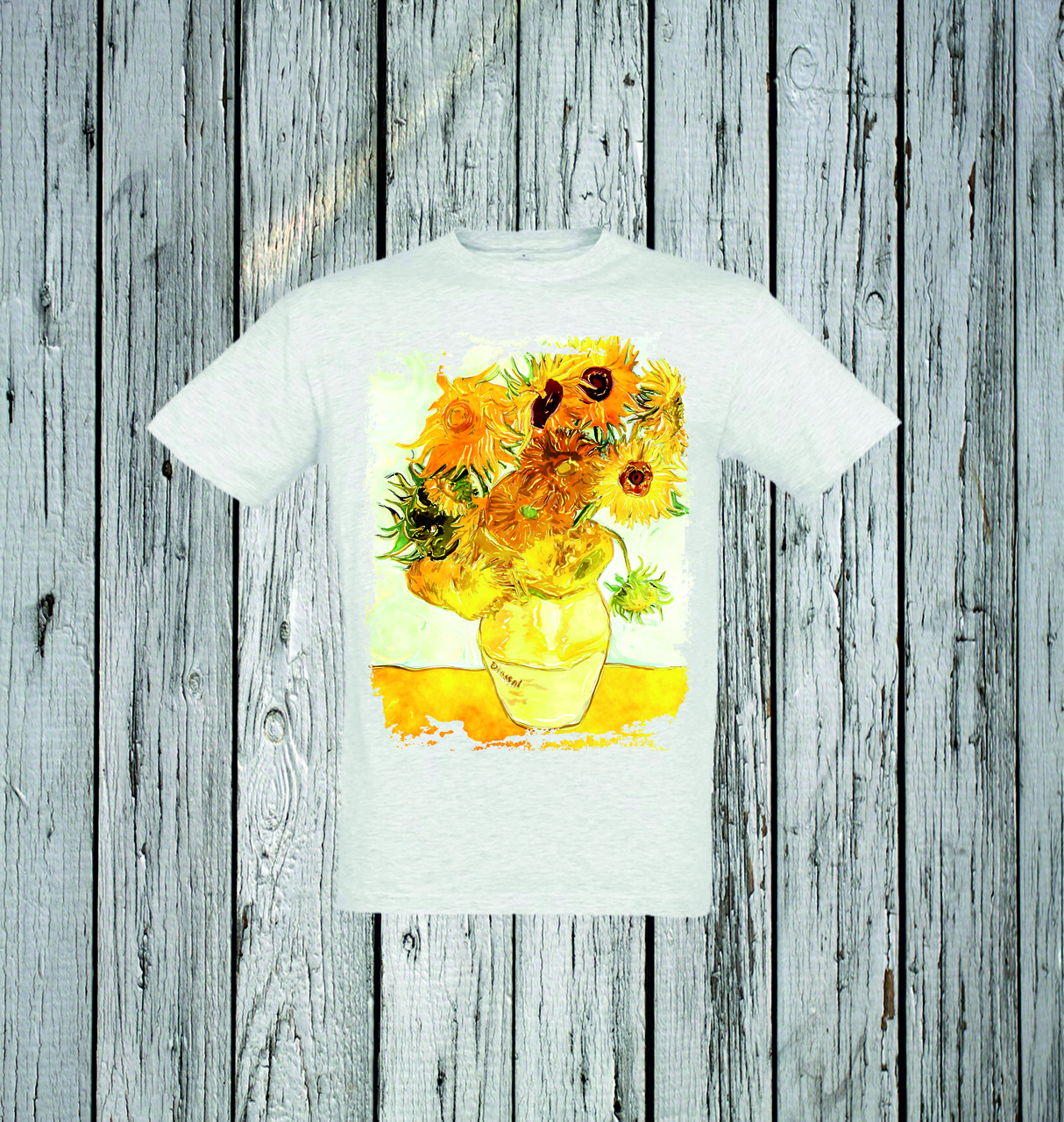 Футболка YOUstyle Sunflower 0166 S Light Gray