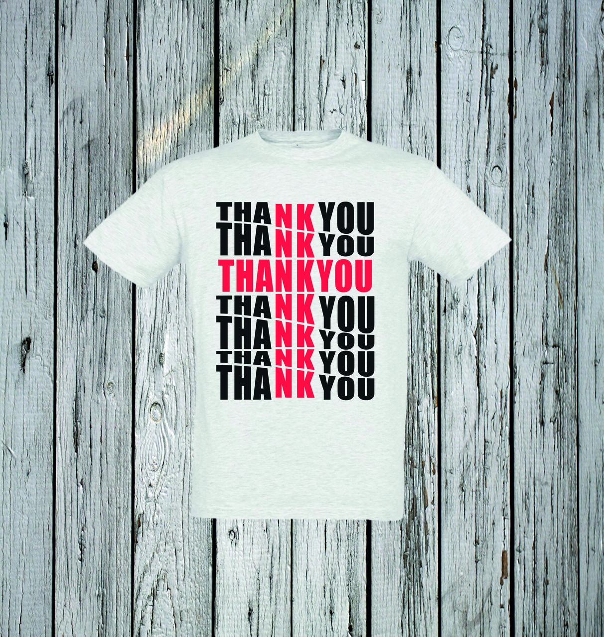 Футболка YOUstyle Thankyou 0167 XXL Light gray