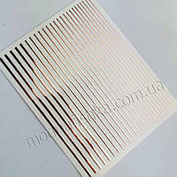 Гнучка стрічка для дизайну нігтів, лінії золото