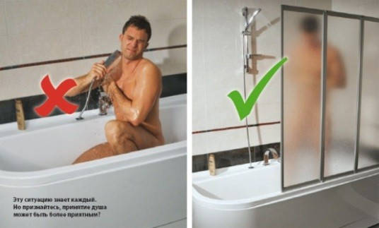 Розсувні шторки для ванни – компромісне рішення!