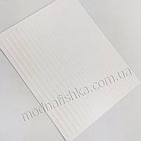 Гнучка стрічка для дизайну нігтів, лінії білі