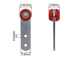 Ролик бічної штори причепа 35*29*79 EDSCHA
