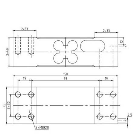 Тензодатчики ваги Keli UDN 100kg (normal), фото 2