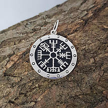 Рунічний компас, щит, Вегвісир, Vegvisir Кулон, амулет, талісман, фото 3