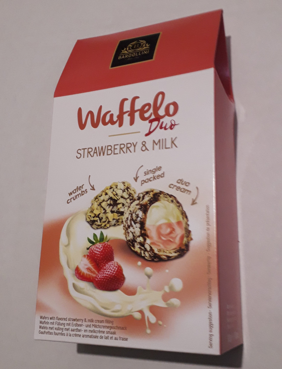 91-конфети Вафело Дуо 123г. полуниця — молоко