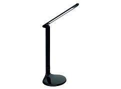 Настільна лампа 10 Вт чорна + нічник Luxel, з регулюванням яскравості TL-01B Люксел сенсорна, світильник лід