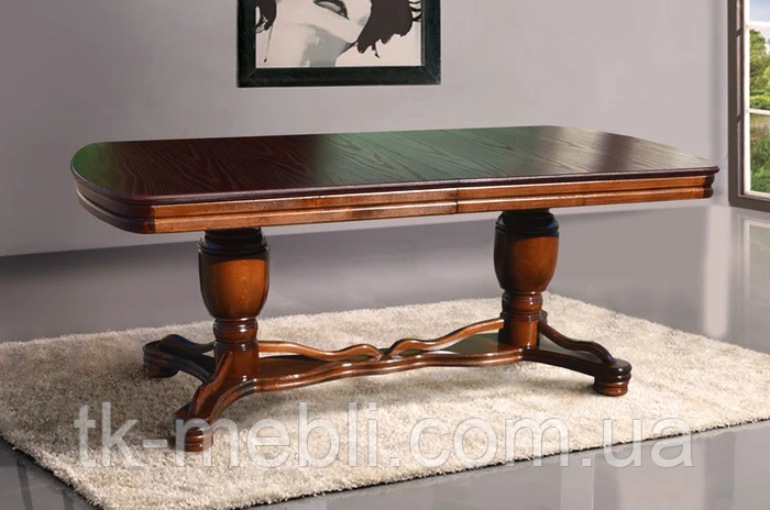 Купить Стол обеденный деревянный раскладной Барон 2000(+400)х1000х750 ...