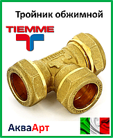 Tiemme Тройник обжимной для медной трубы 22