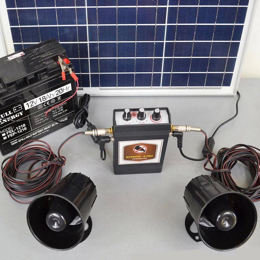 Шуліка-8 SOLAR звуковий відлякувач птахів з акумулятором