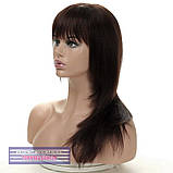 Шикарна натуральна перука Sweet HH шоколадного кольору, фото 3