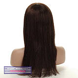 Шикарна натуральна перука Sweet HH темно-русявого кольору, фото 4