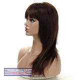 Шикарна натуральна перука Sweet HH темно-русявого кольору, фото 3