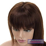 Шикарна натуральна перука Sweet HH темно-русявого кольору, фото 5