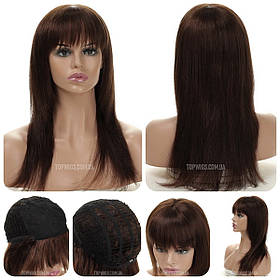 Шикарна натуральна перука Sweet HH темно-русявого кольору