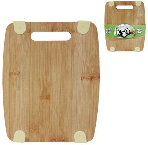 Дошка обробна 25х20см greenpharm , бамбукова з силіконовими вставками, фото 1