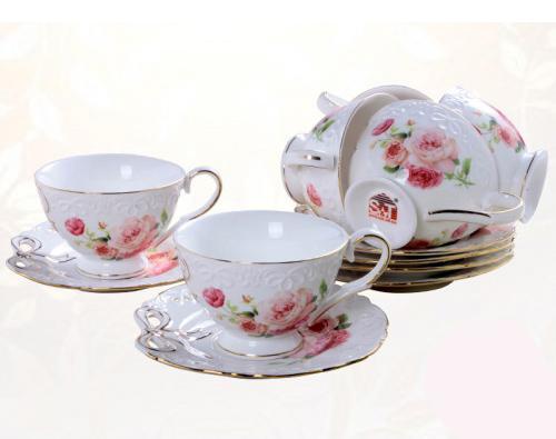 Чайний сервіз "Бант" 220мл greenpharm greenpharm  12 предметів на 6 персон, фото 1