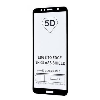 Захисне скло 3D Full Glue для Huawei Y6 2018 / Y6 Prime 2018 / Honor 7C (тех. пак) Black