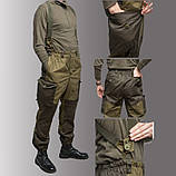 Штани костюма Гірка Барс олива 52/3 на флізі, фото 3