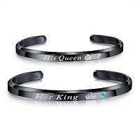 Чорні браслети для закоханих "Вартові Любові"