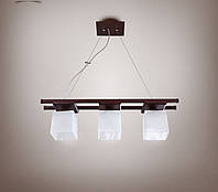 Люстра 3-х ламповая венге на тросахс кубами в спальню, зал, кухню, коридор 14603 серии "Миллениум"