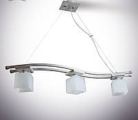 Светлая люстра металлическая с деревом в стиле модерн в спальню, зал, кухня, коридор 14605-1 серии "Миллениум
