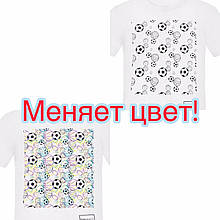 Літня дитяча футболка для хлопчика з принтом м'ячів BARBARAS Польща XB134 Білий 98-104.Топ!