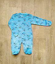 Комбінезон для новонародженних велюр на кнопках із вишивкою 56,62,68 см 20(68), Велюр