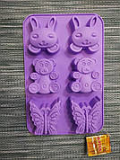 Форма силіконова з 6 осередків | Силіконові форми для випічки | Краща ціна!