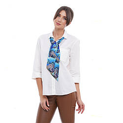 Твіллі - дизайнерський шарфик-краватка "Вид на Ріо-де-Жанейро ", стрічка для волосся