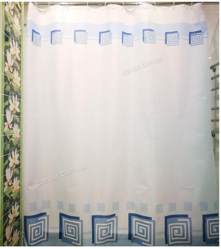 Штора у ванну текстиль точний розмір 180x200 см "Лабіринт", фото 1