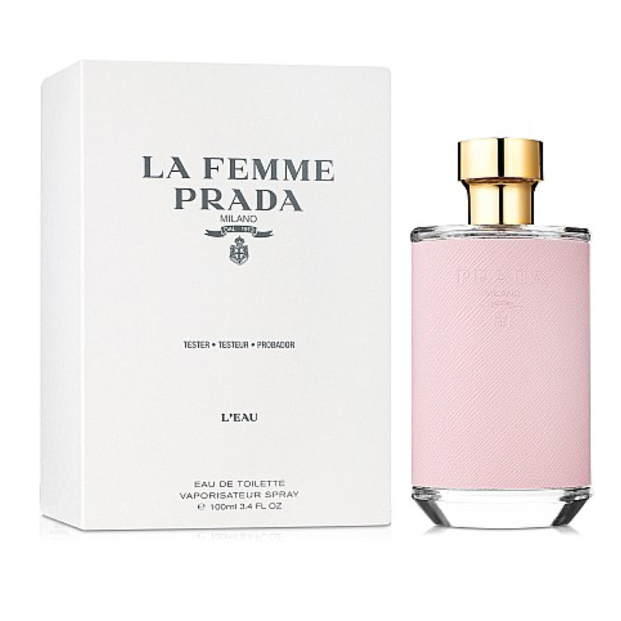 Оригінальна жіноча туалетна вода Prada La Femme L'eau 100ml тестер, цитрусовий квітковий аромат