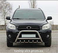 ЗАЩИТНАЯ ДУГА БАМПЕРА / КЕНГУРЯТНИК TOYOTA RAV4 2006-2010 (С ТРУБОЙ) (60ММ)