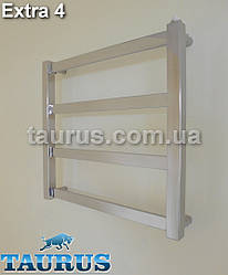 Компактна сушарка для рушників н/ж Extra 4/ 450х500 мм. Плоскі труби 30х10 і 30х30. Водяний, електро, комбі