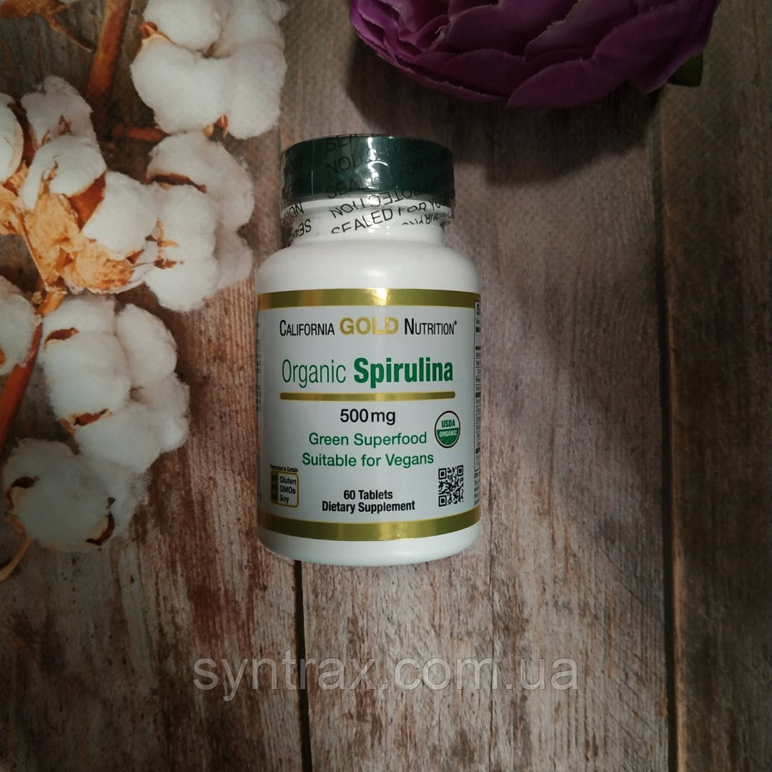 California Gold Nut Organic Spirulina 60 tab 500mg спіруліна