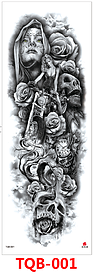 Chicano/Chicano. Флеш Тату. Черепи. На Руку/Ногу/Бедро, 48*17 См