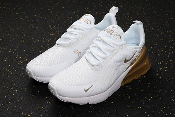 Nike air 270 white and gold sale