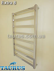 Середня за шириною сушарка для рушників із нержавіючої сталі Extra 8/850х450 мм. Плоска труба. High tech стиль
